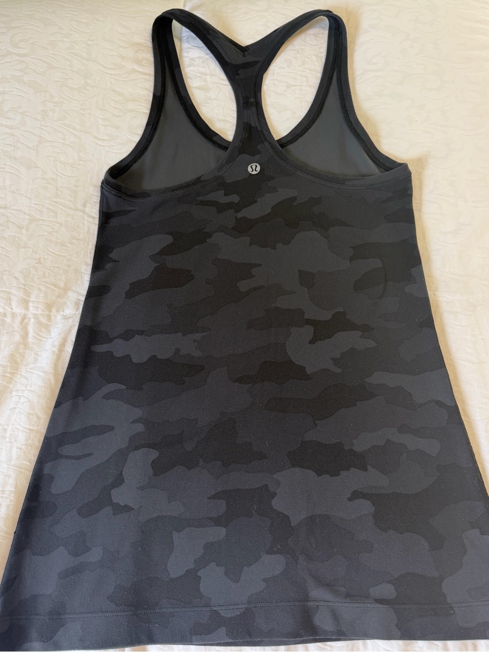 Lululemon Black Camo Racerback Tank Top Athletic Yoga Gym Size S/M athletic